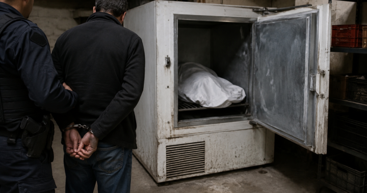 Detienen a hombre que ocultó el cadáver de su padre en un congelador para seguir cobrando su pensión